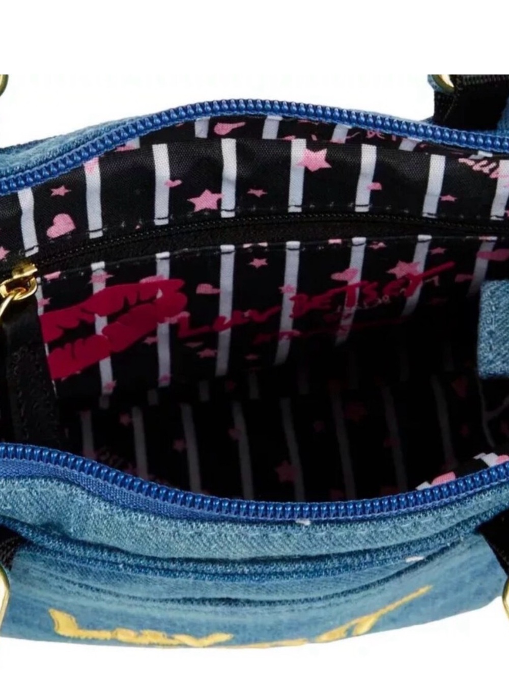 Betsey Johnson Denim Crossbody Bag NIB!!! - Picture 3 of 5
